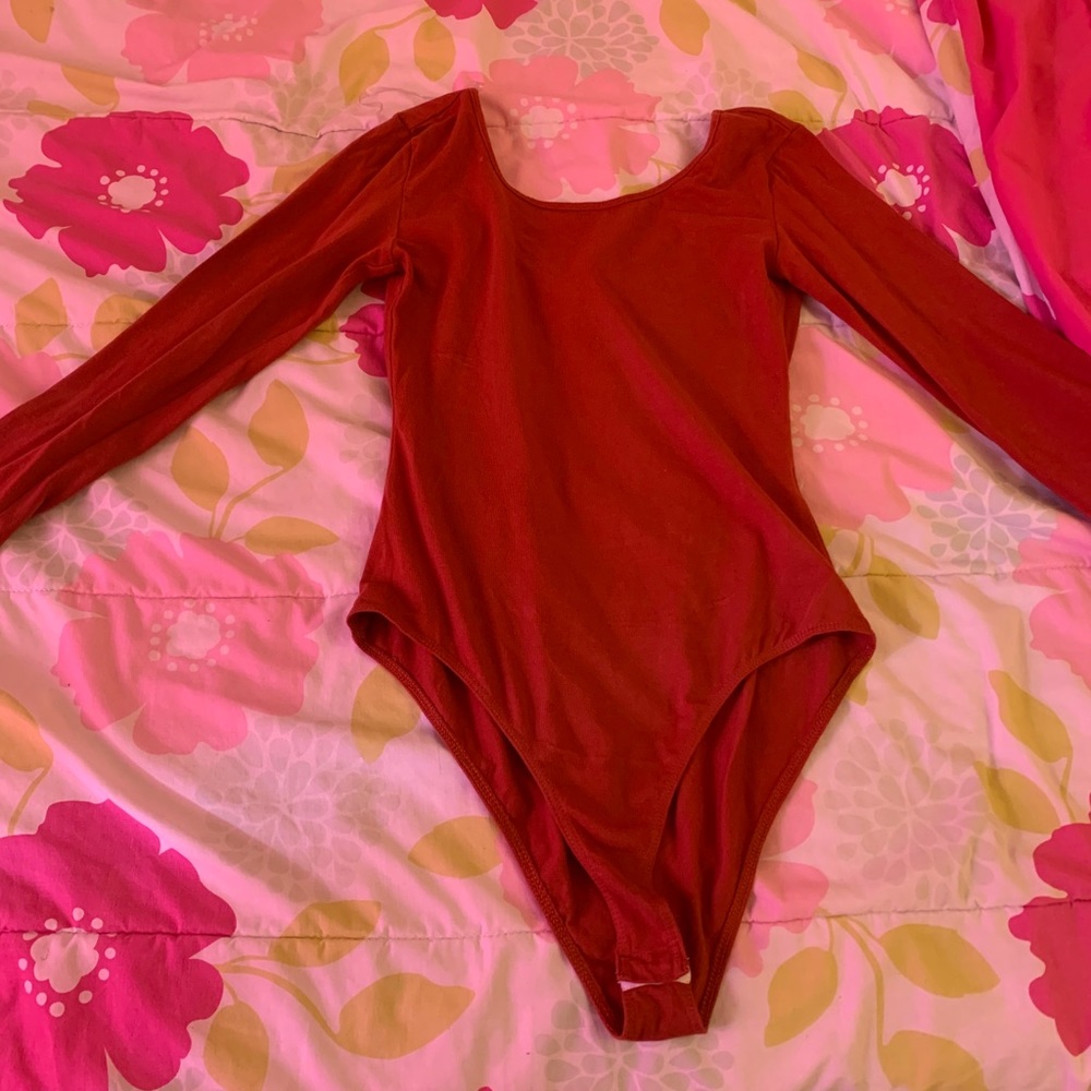 Orange Cotton Bodysuit